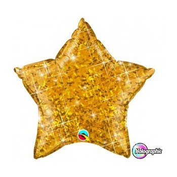 Globo Estrella Oro Holograf