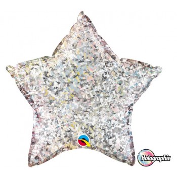 Globo Estrella Plata Holograf