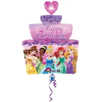 Globo Tarta Princesas H.Bday