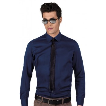 Corbata Estrecha Shiny Negra