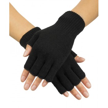Par Guantes S/Dedo Negro