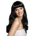 Peluca Chique Negra Larga C/Fl