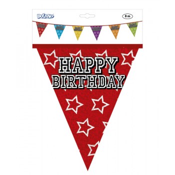 Banderin"Happy B-Day"Hologr.8M
