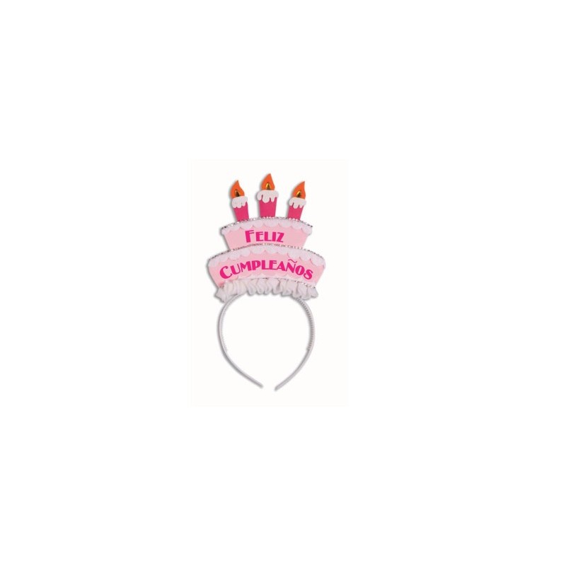 Diadema Tarta Feliz Cumpleaños