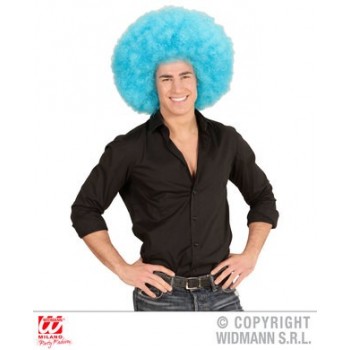 Peluca Afro Azul
