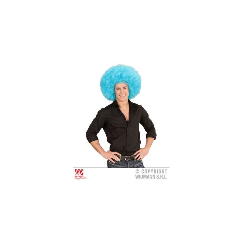Peluca Afro Azul Peluca Afro Azul