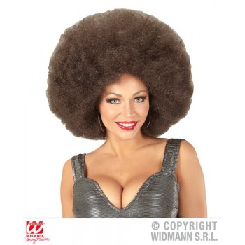 Peluca Afro Morena