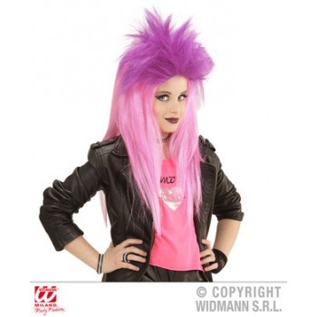 Peluca Punk Rosa/Violeta