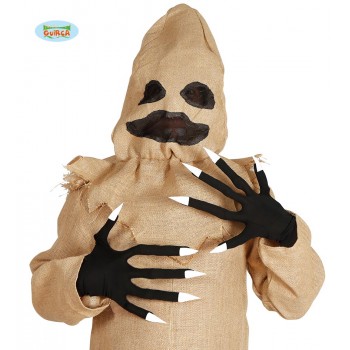 GUANTES NEGROS C/DEDOS LARGOS