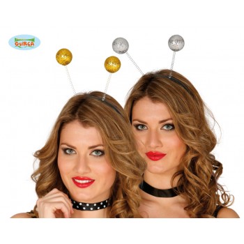 DIADEMA BOLA ESCARCHA ORO/PLAT