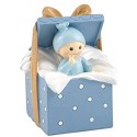 Figura Hucha Bebe Caja Azul Figura Hucha Bebe Caja Azul