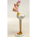 Figura Cigueña Gorro Rosa 22CM Figura Cigueña Gorro Rosa 22CM