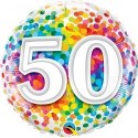 Globo 18"Nº50 Rainbow Confetti