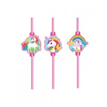 P/8 Pajitas Unicornio