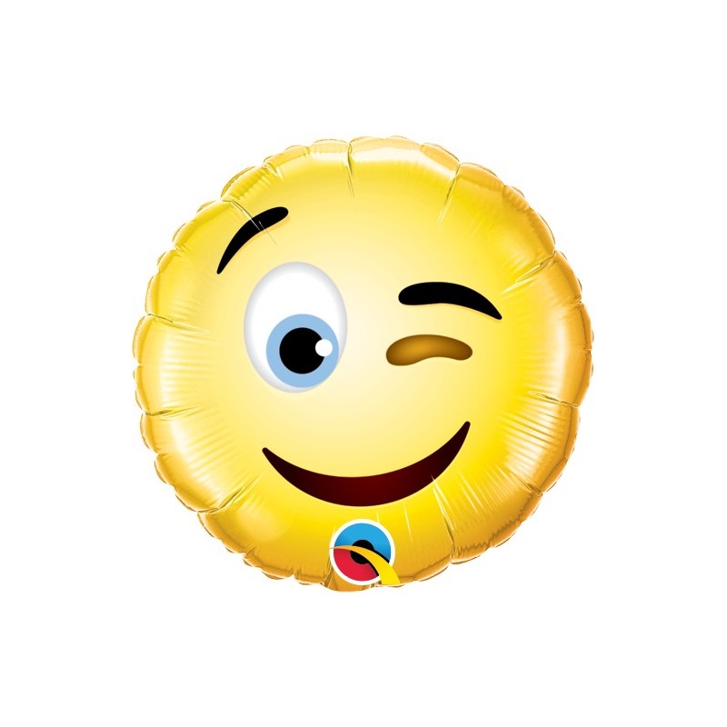 Globo Palo Emoticono Guiño Globo Palo Emoticono Guiño