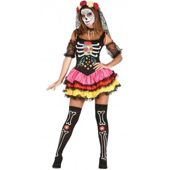 Disf.Catrina Color T-Xs-S