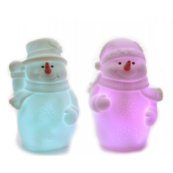 FIG.MUÑECO NIEVE 13CM LUZ LED