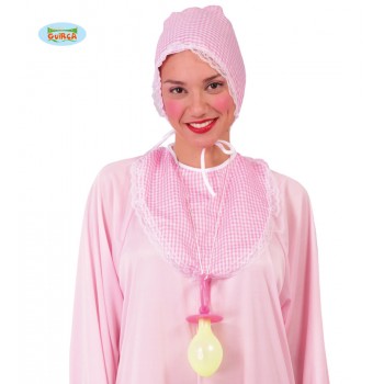 CONJ.BABY ROSA(GORRO,CHUP.,BAB