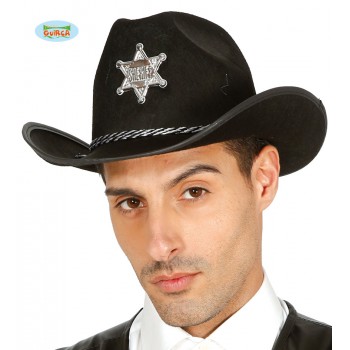 SOMBRERO SHERIFF NEGRO