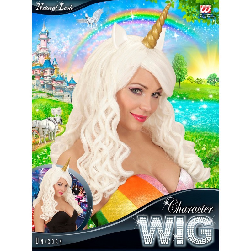 Peluca Blanca Unicornio Peluca Blanca Unicornio