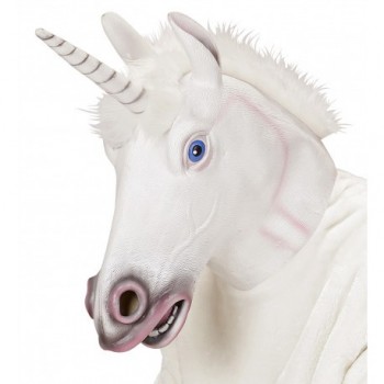 Mascara Cabeza Unicornio C/Pel