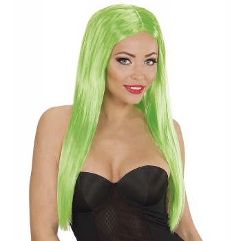 Peluca Glamour Verde Larga