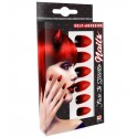 Set 12 Uñas Negras Sombr.Roja Set 12 Uñas Negras Sombr.Roja
