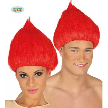 Peluca Troll Roja