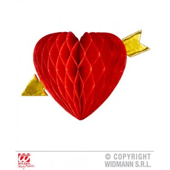 Corazon C/Flecha Nido De Abeja