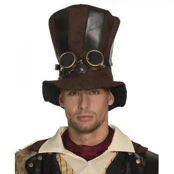 Sombrero C/Gafas Steampunk