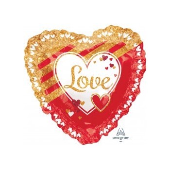 Globo Rojo & Oro Love