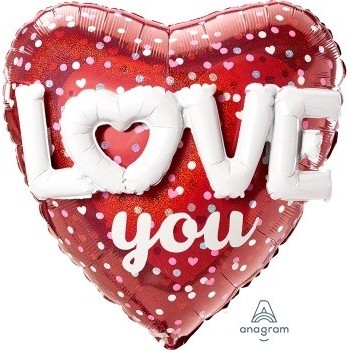 Globo Corazon "Love You"