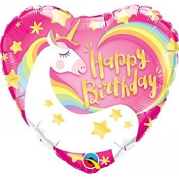 Globo Corazon Unicornio H.B.