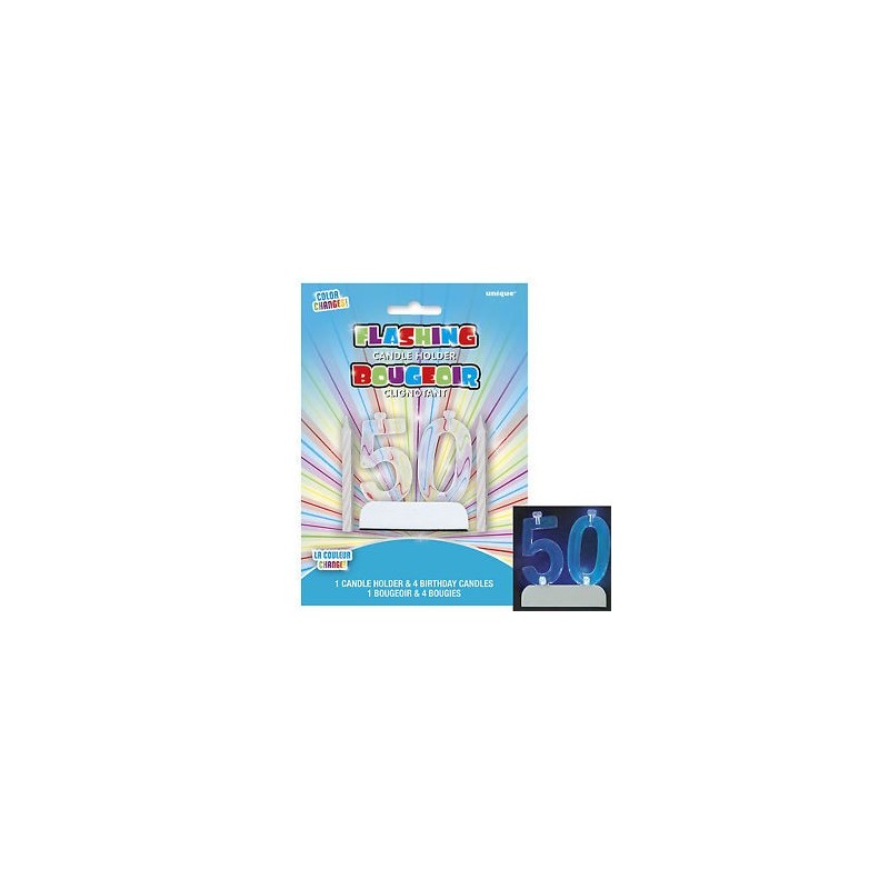 Soporte Vela C/Luz Nº50+4Velas