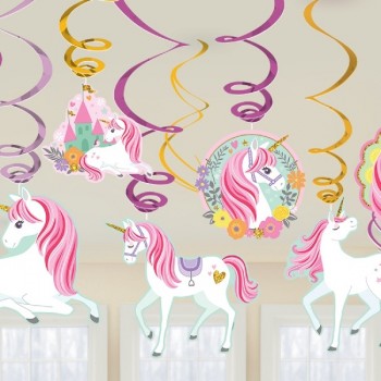 P/12 Colg.Dec.Unicornio Magico