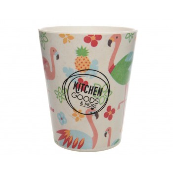 Vaso Bambu Dec.Flamenco 10Cm