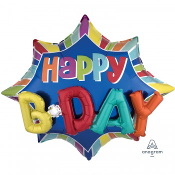 Globo Happy Birthday Letras