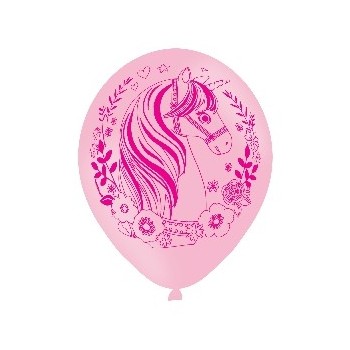 B/6 Globo 11" Unicornio Rosa