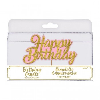 Vela Happy Birthday Glitt.Oro