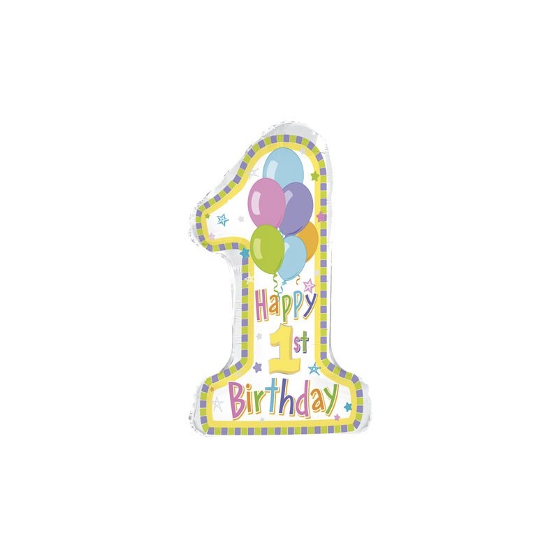 Globo 31" Nº1 Happy Birthday