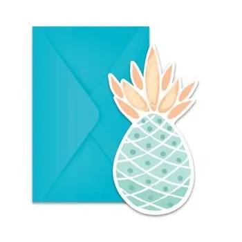 P/6 Invitaciones Piña Tropical