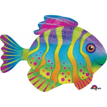 Globo Pez Multicolor Holog