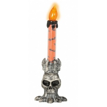 Vela Calavera Led Naranja