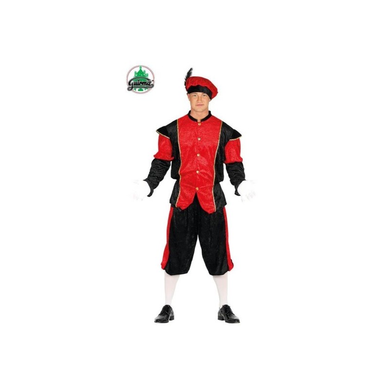 Traje Paje Rojo Adulto T-M
