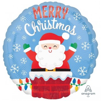 Globo 18"Santa Chimenea Xmas
