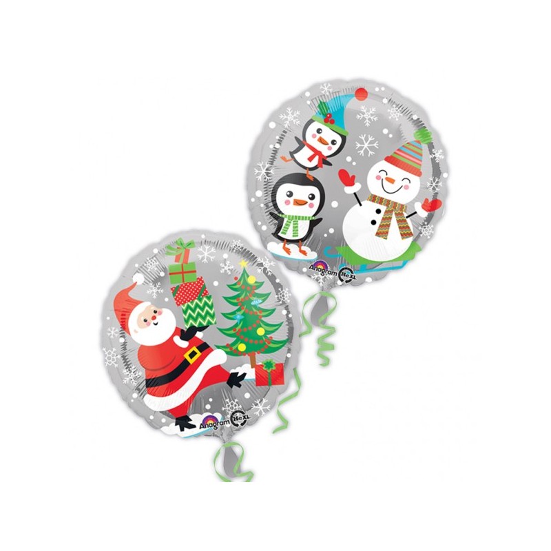 Globo 18"Santa, Pingüino, Muñe