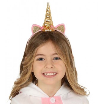 Diadema Inf.Unicornio Oro