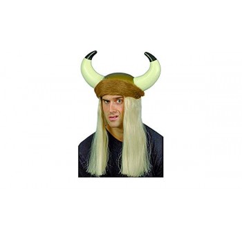 Casco Vikingo C/Pelo Rubio