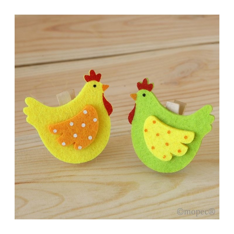 Pinza Gallina Fieltro 5Cm