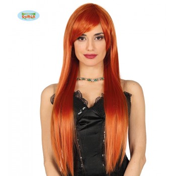 PELUCA MELENA LISA CASTAÑA